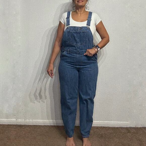Levi's Blue Denim Straight Leg Overalls Sz M - Picture 8 of 13